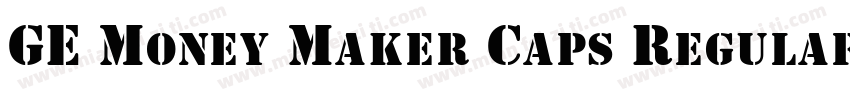 GE Money Maker Caps Regular字体转换